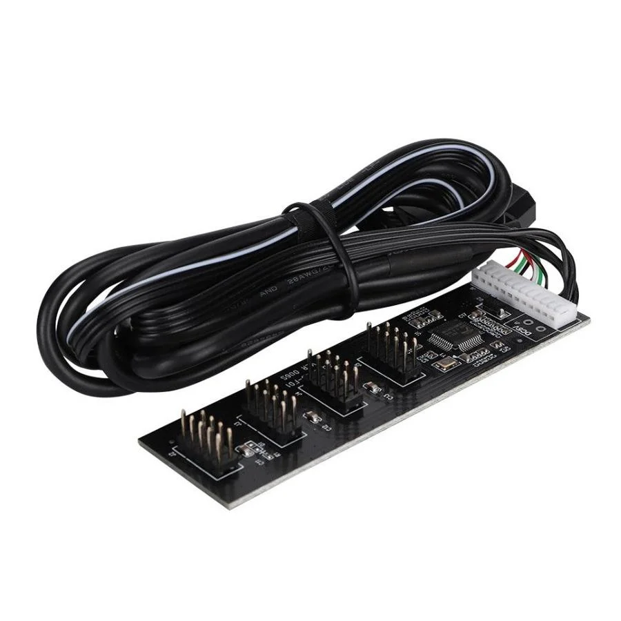 9Pin To 4 9Pin Usb 2.0 Hub For Internal Motherboard 4Pin Powered