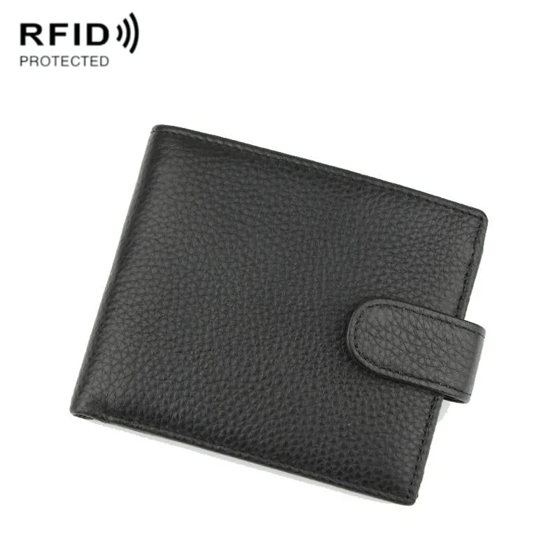 Rfid-blocking Short Men Wallet - Anti-magnetic