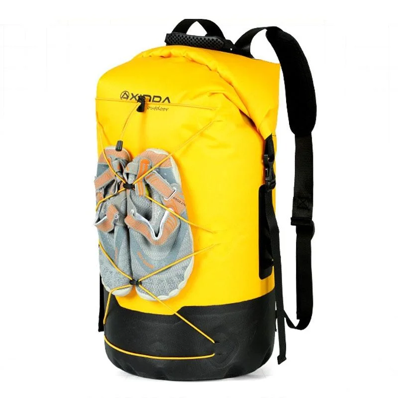 Waterproof Outdoor Stream Tracing Backpack Black 16L - Yellow-26L
