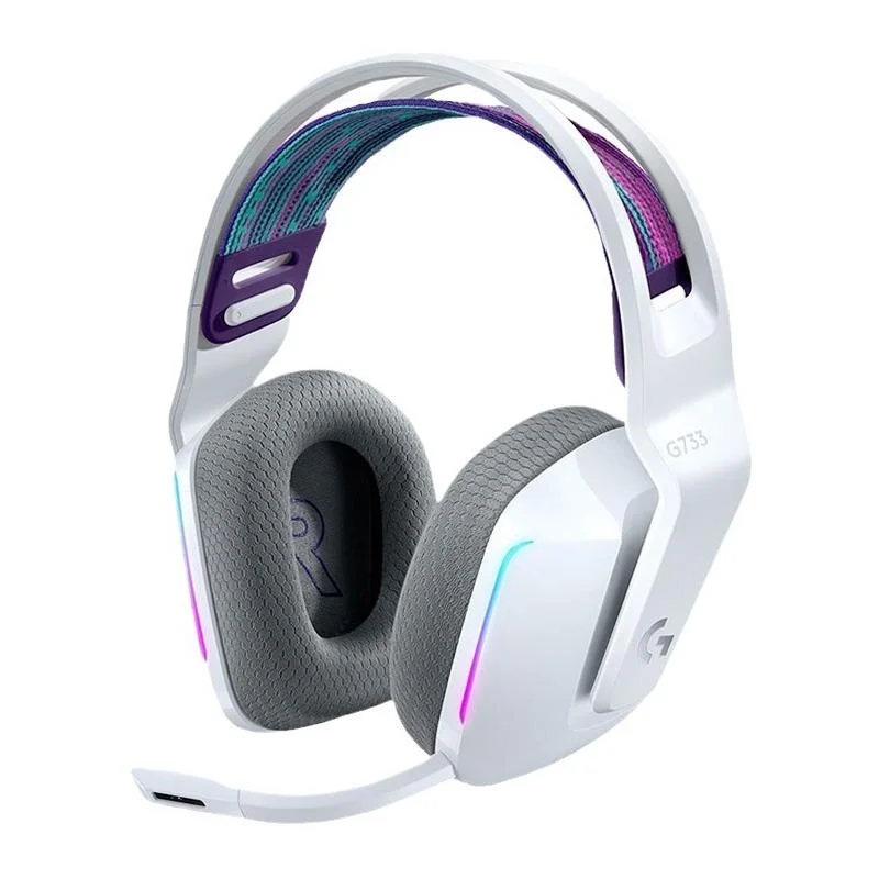 Wireless Rgb Gaming Headset With Light Speed - Silver