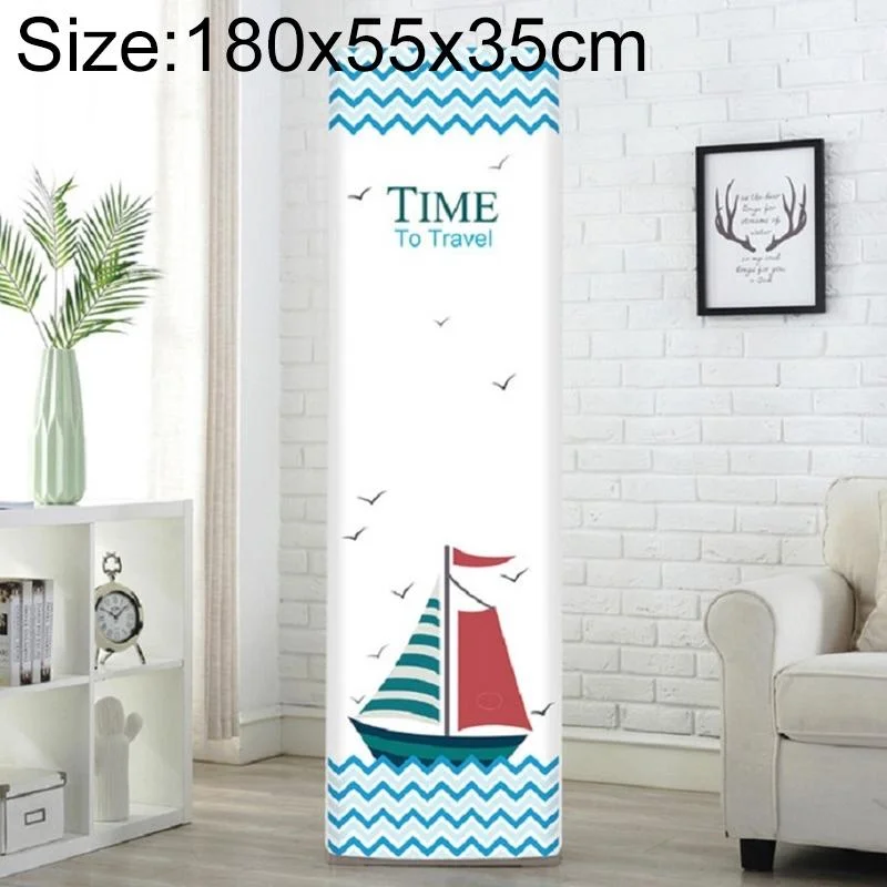 180x55x35cm Sailboat Fabric Dust Cover for Vertical Cabinet Air Conditioning