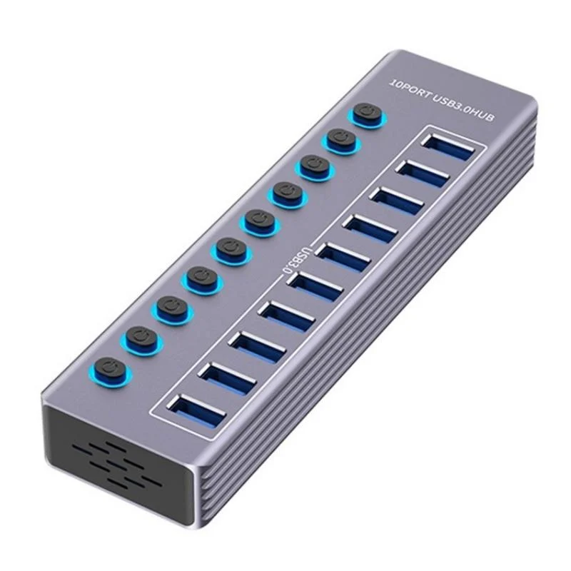 10-In-1 Usb 3.0 Extension Hub With Individual Switch