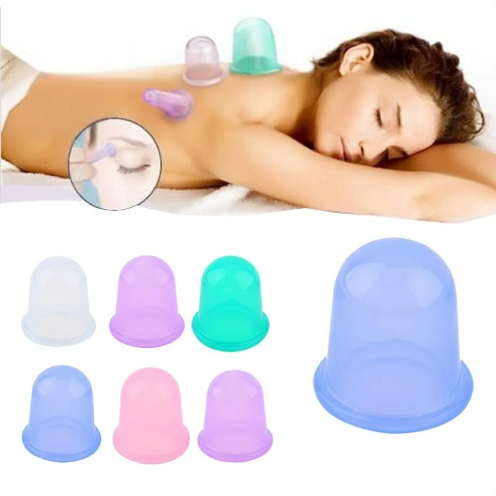 Silicone Cupping Cup For Health Care Body Massage Random Colour