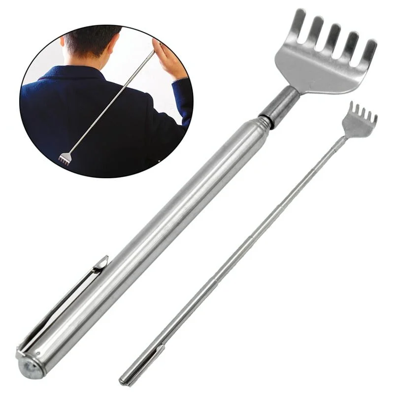 Extendable Back Scratcher Stainless Steel Telescopic Claw Massager