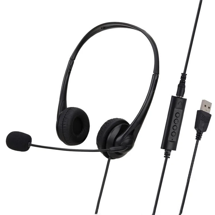 Usb Double Ear Student Headset For Teaching And Office Use