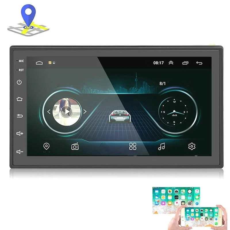 7 Inch Android Car Navigation Mp5 Player With Gps Bluetooth And 8 Lights Camera - Universal All-In-One