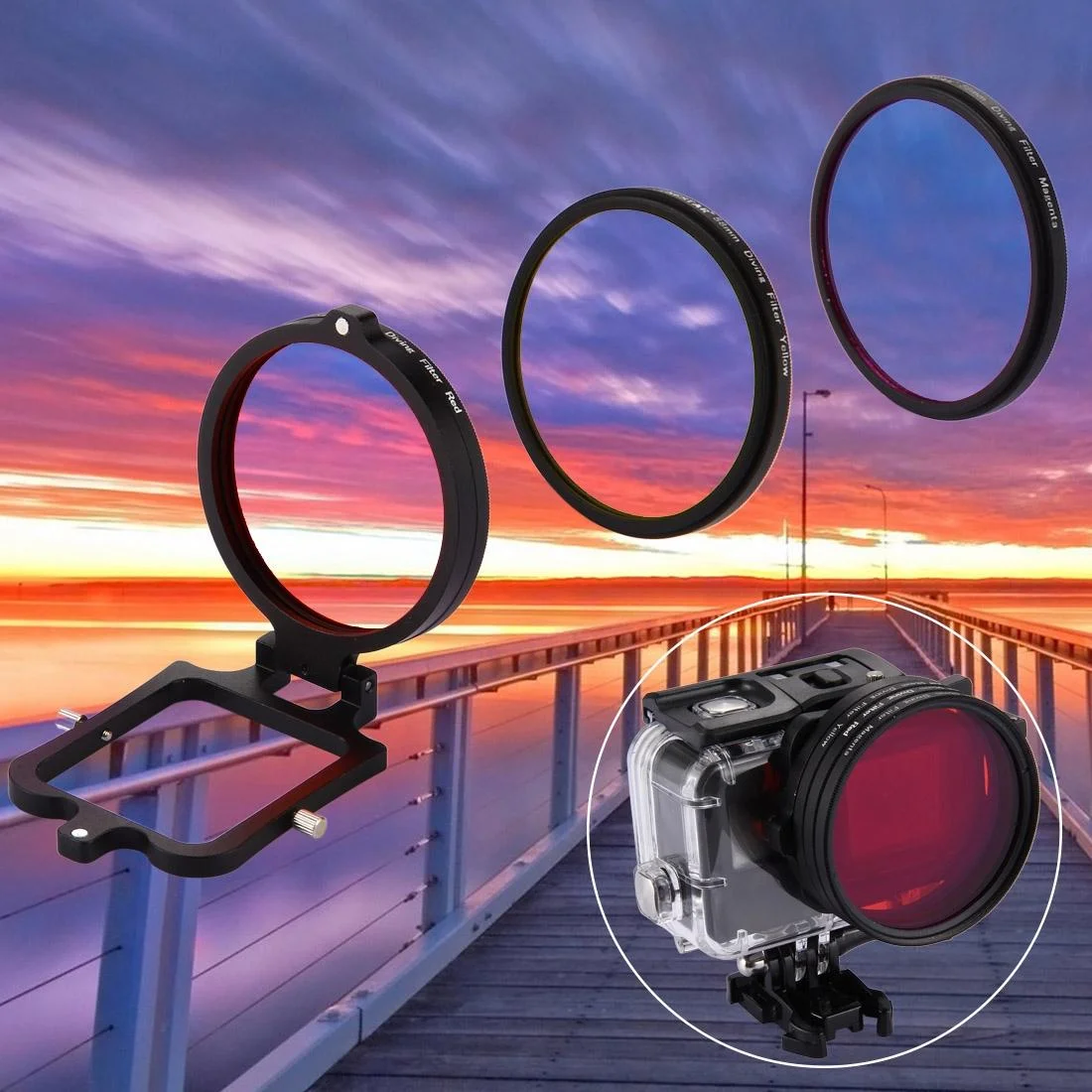 Underwater Lens Filter for Gopro Hero7 / 6 / 5 - 58mm