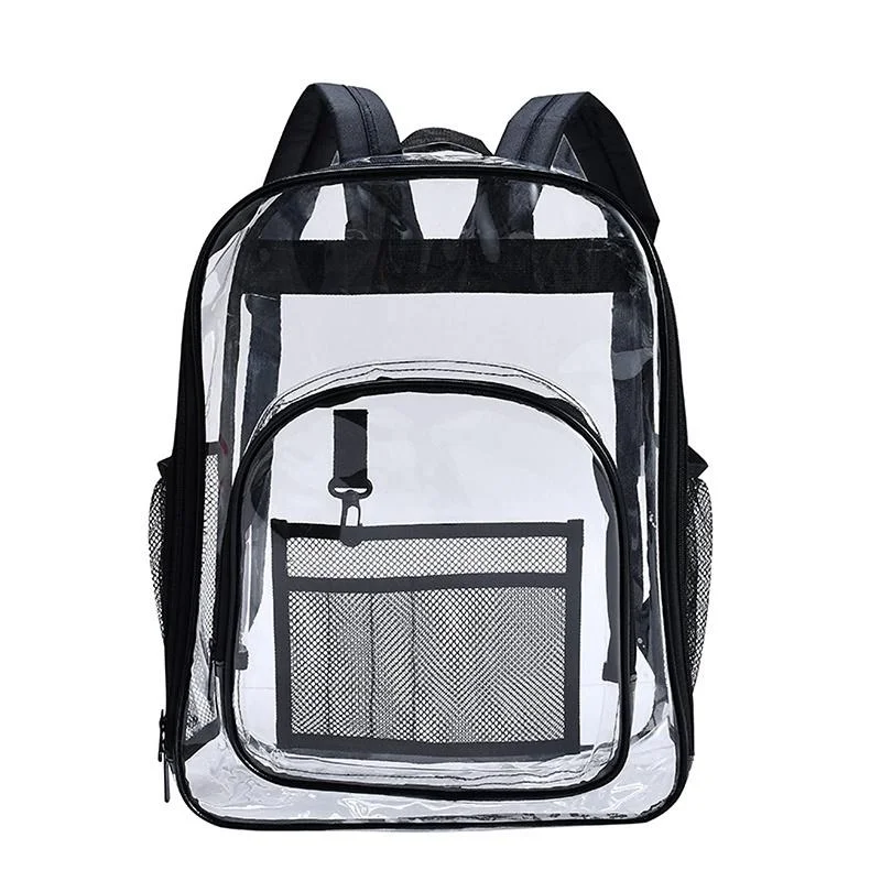 Waterproof Pvc Backpack for Students - Compact and Durable - Black