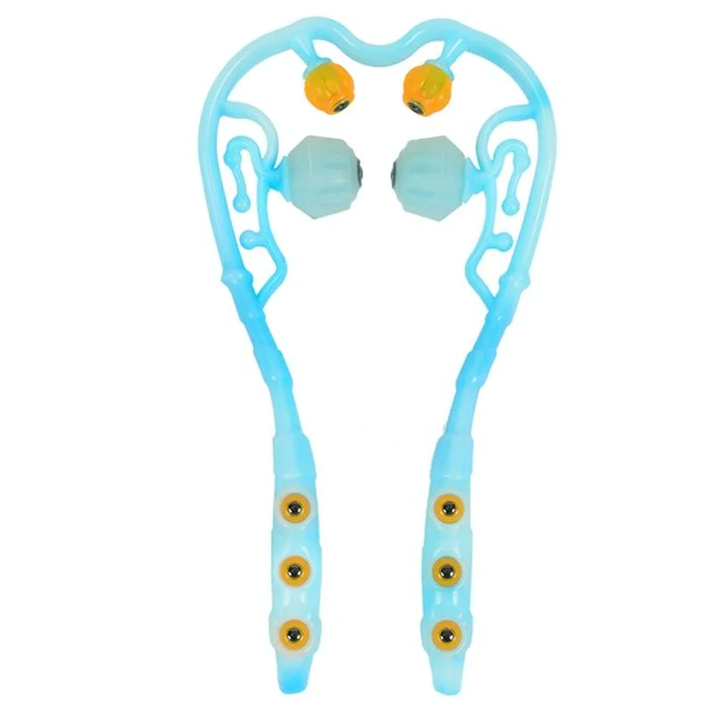 Multi-Function Cervical Massager Shoulder & Neck Roller Magnetic Therapy Blue