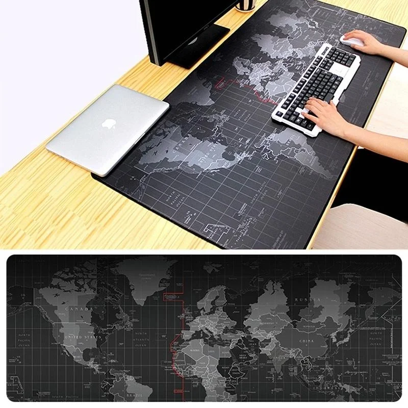 Large Anti Slip World Map Mouse Pad 80 X 30Cm
