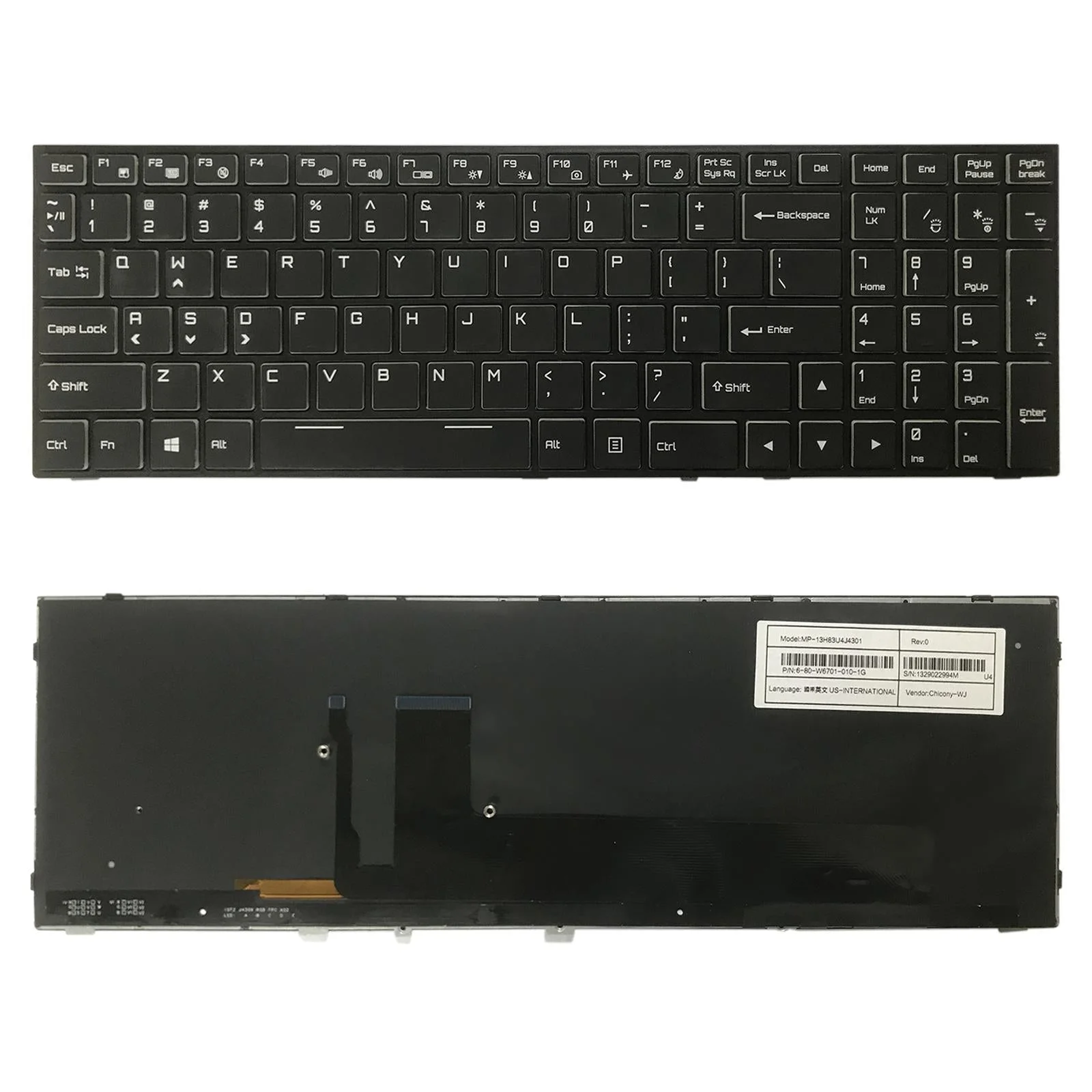 Backlit us Keyboard for Hasee G10 Z8 Z7m Z7-ct5na7na7gs Kpzgz Gx9 911plus Cn95s01