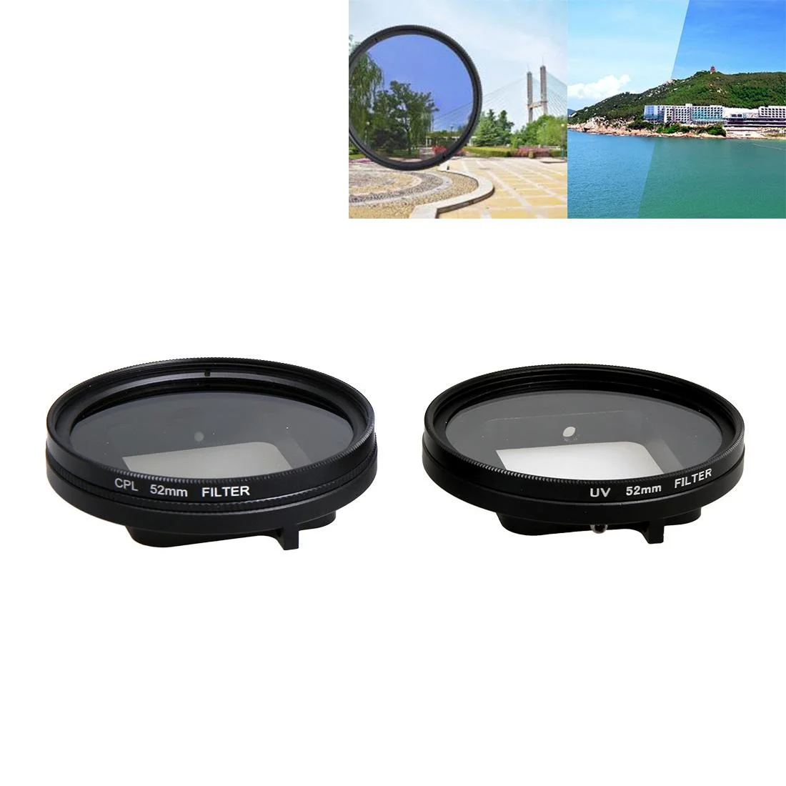 Professional 52mm Lens Filter Set for Gopro Hero5 with Protective Caps and Hex Spanner