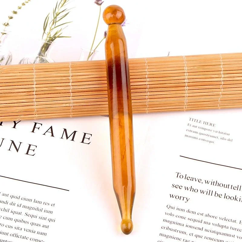 Facial Tendon Stick For Massage And Acupuncture Resin Scraping Sheet Amber Point Stick