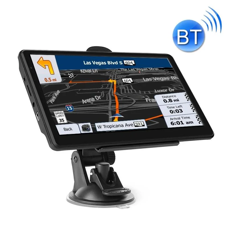 7 Inch Car Gps Navigator 8G + 256M Capacitive Screen Bluetooth Reverse Image - North America Map