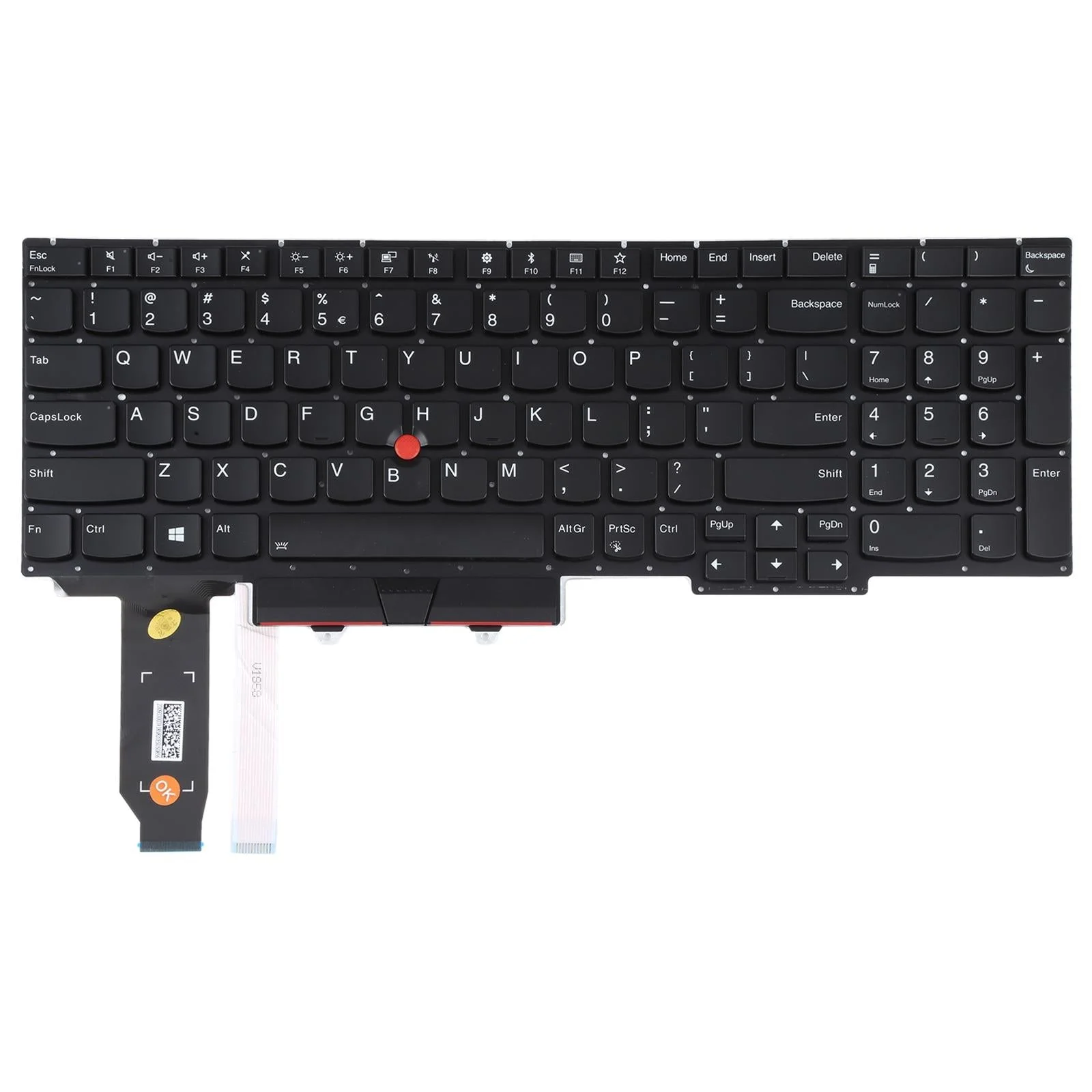 Backlit Keyboard with Trackpoint for Lenovo Thinkpad E15 Gen 2 - us Version