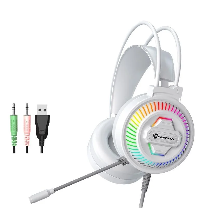 Usb Head-Mounted Rgb Headset 3.5Mm White