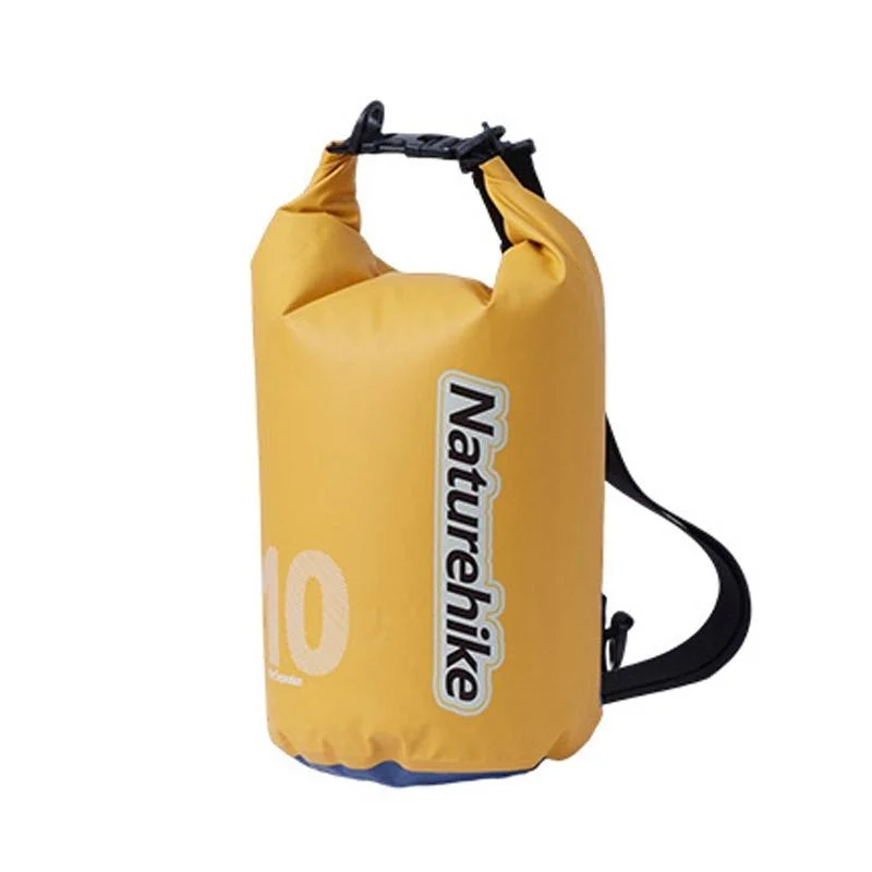 Waterproof Rafting Bag Dry Wet Separate Shoulder Pack For Outdoor Swimming 10L Green - 10L Yellow