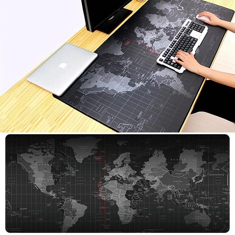 Large Anti Slip World Map Mouse Pad 90 X 40Cm