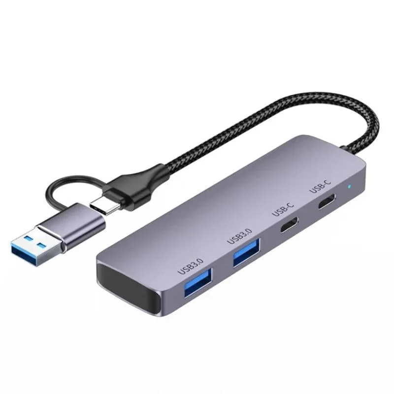 Usb 3.0 + Type-C 4-Port Hub Docking Station