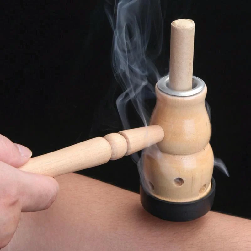 Wooden Gourd Moxibustion Box For Moisture Massage Device