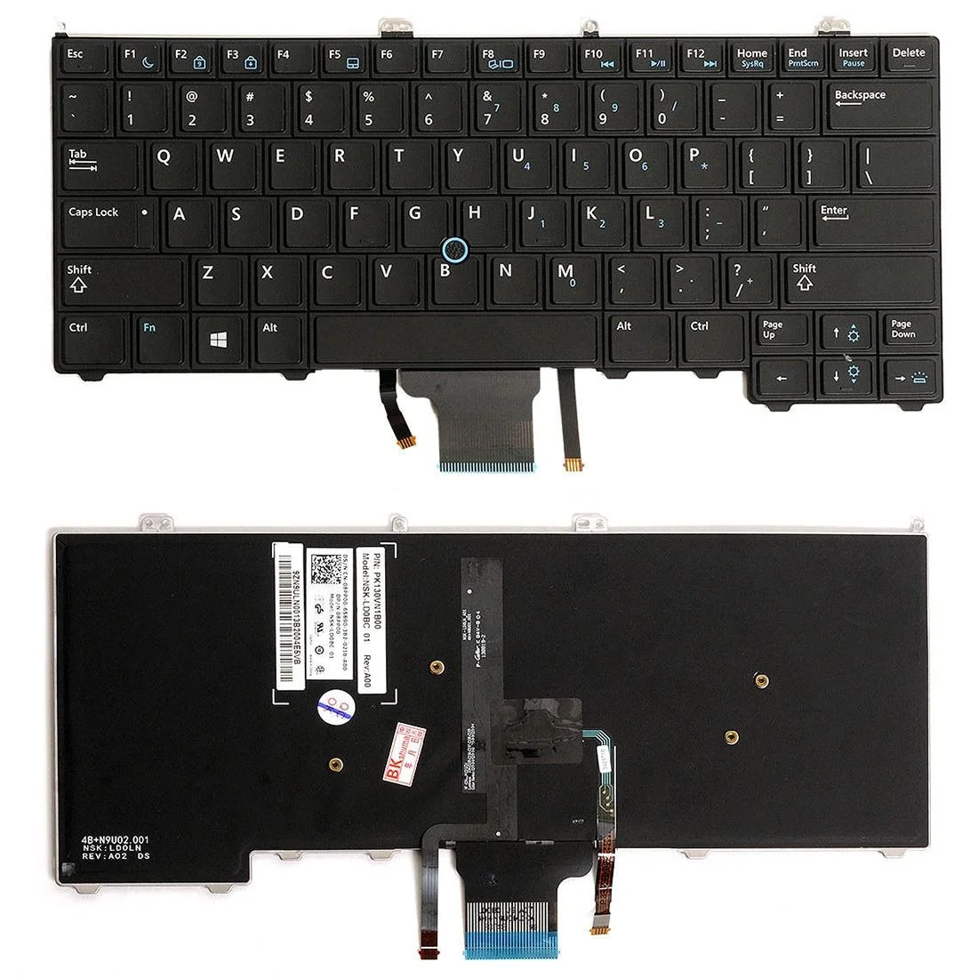 Backlit Keyboard for Dell Latitude 12 7000 Series