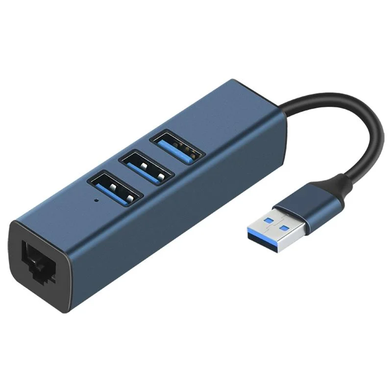 4-In-1 Usb3.0 + Dual Usb2.0 + Rj45 Hub Adapter