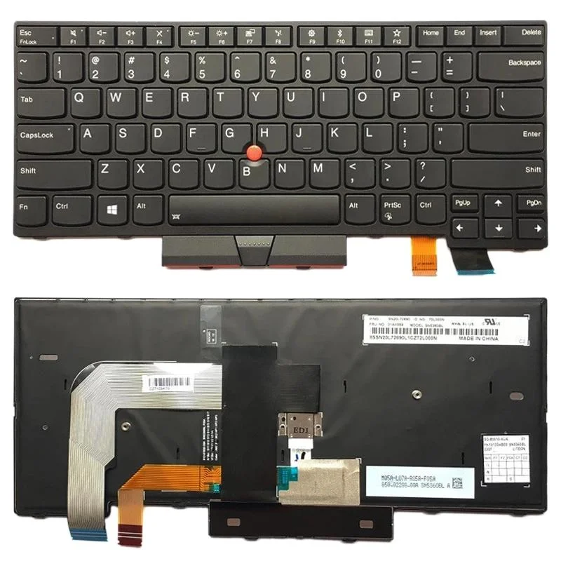 Backlit Keyboard for Lenovo Thinkpad T470 / T480 / A475 / A485 us Version