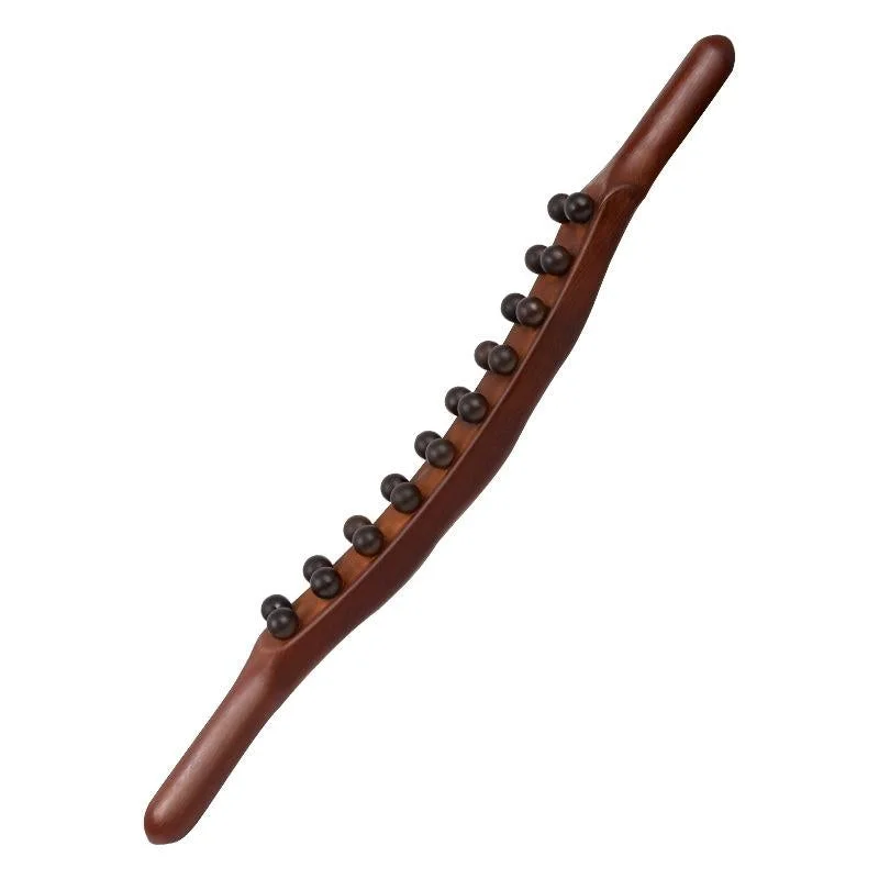 20-Bead Carbonized Massage Stick For Meridian Dredging