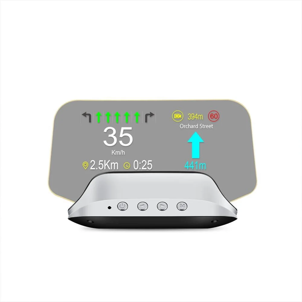 Car Head Up Display Hud Overspeed Temp Voltage Engine Failure Fatigue Reminder Navigation