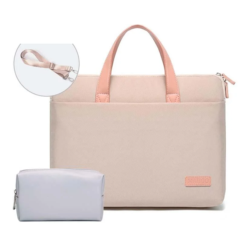 Ultra-thin Macbook Laptop Bag - Khaki & Gray 15.6-16.1 Inches