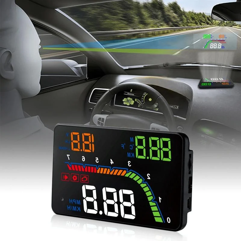 4 Inch Obd2 Head Up Display Car Speed Revolving Speed Fuel Consumption Fault Code Detection & Elimination