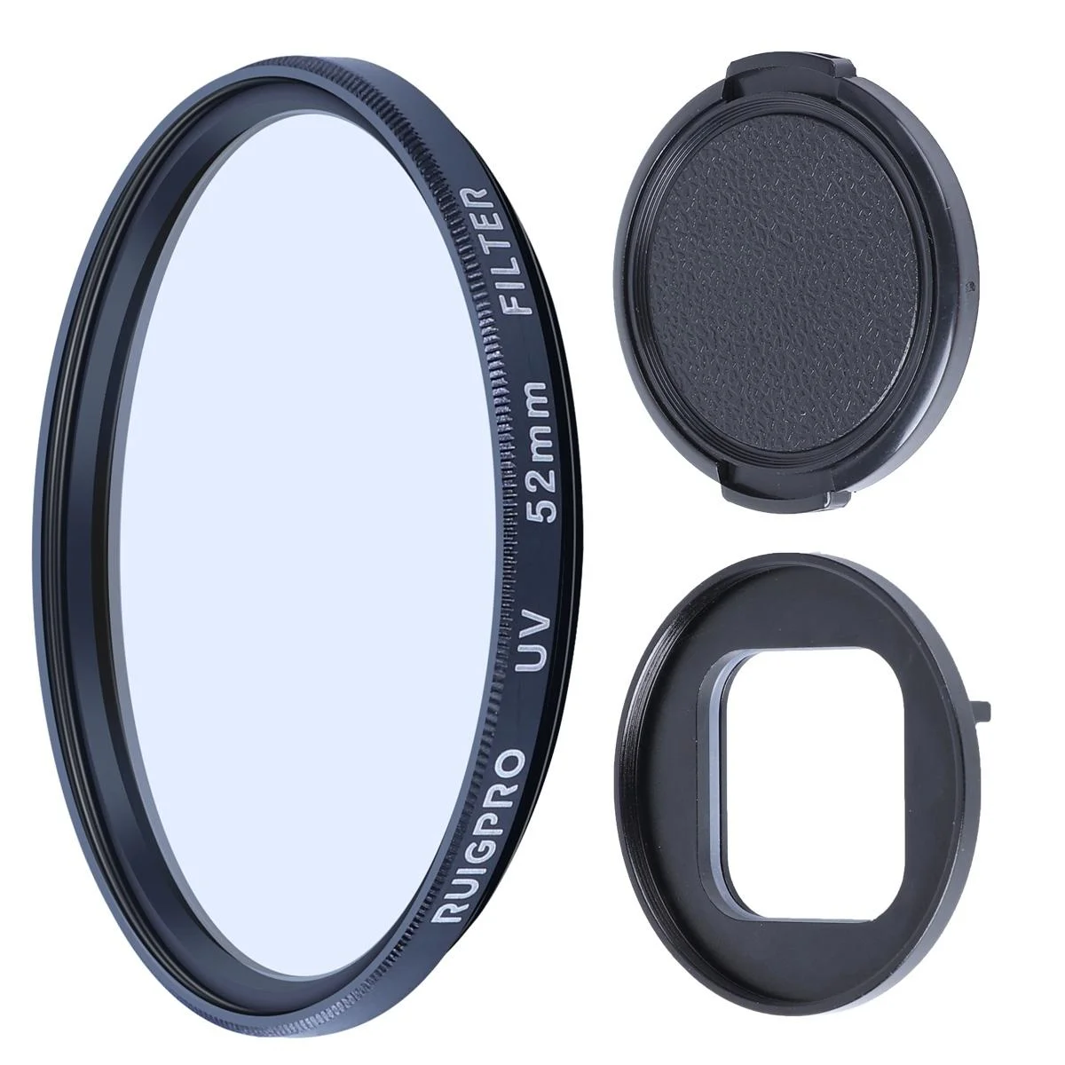 52mm Uv Lens Filter with Adapter Ring and Cap for Gopro Hero10 / 9