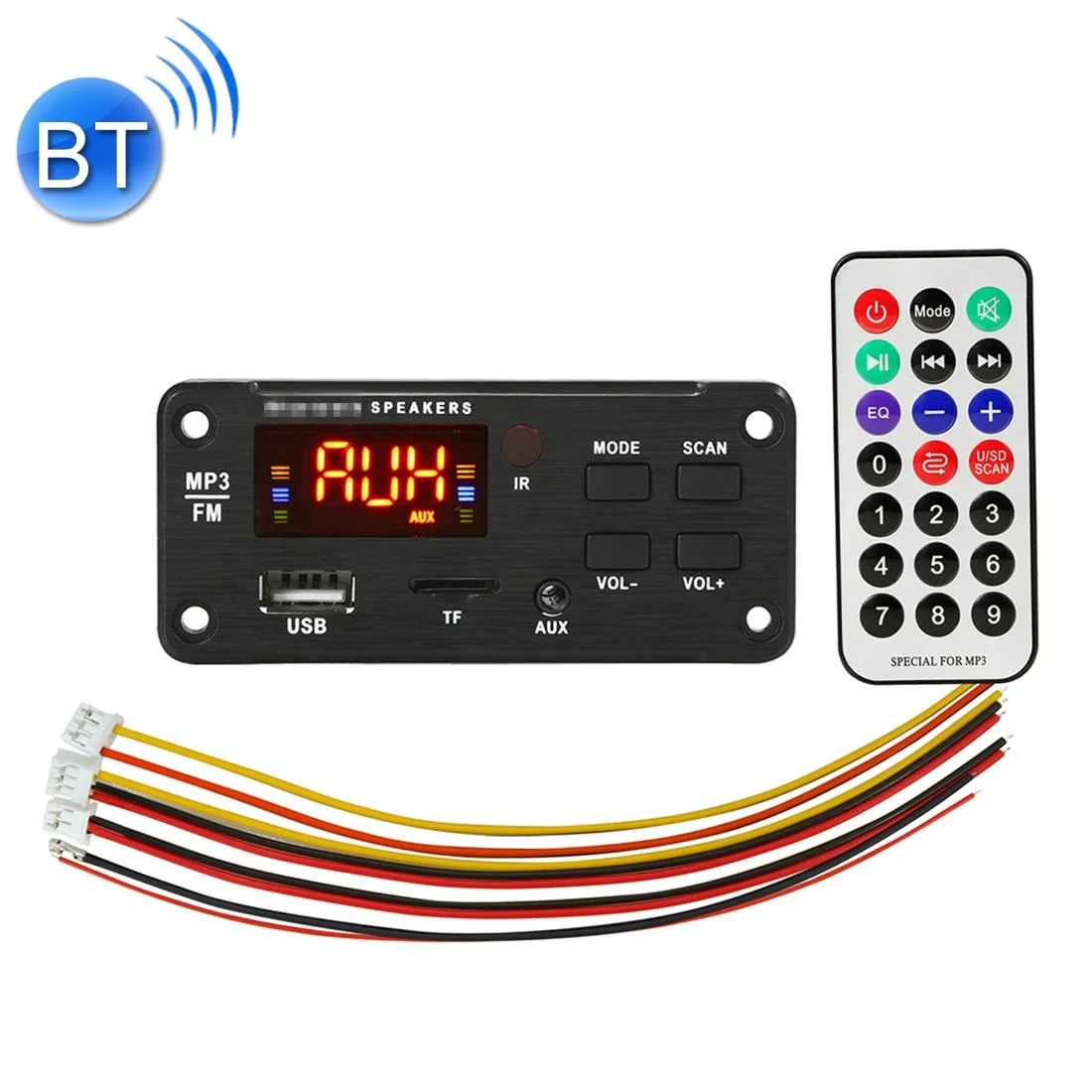 5V Bluetooth 5.0 Car Audio Mp3 Player Board With Remote - Fm Radio Tf Card Usb Aux