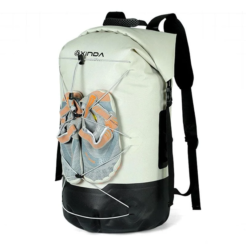 Waterproof Outdoor Stream Tracing Backpack Black 16L - Light Grey-26L