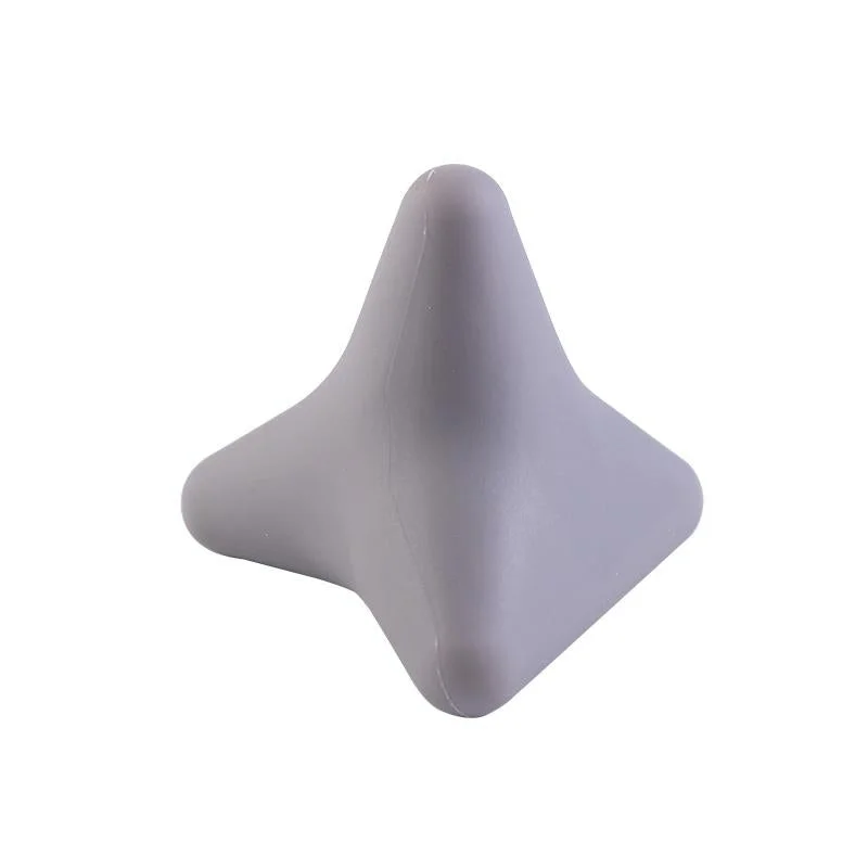 Quadratic Gray Silicone Thumb Massager For Muscle Relaxation And Fascia Massage