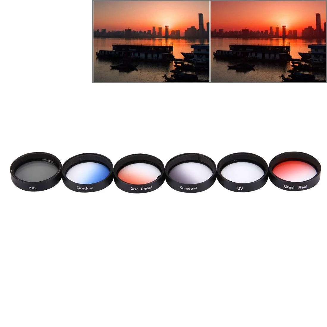 Professional 6-in-1 Lens Filter for Dji Phantom 3 / 4 - Cpl / Uv / Gradual 34mm