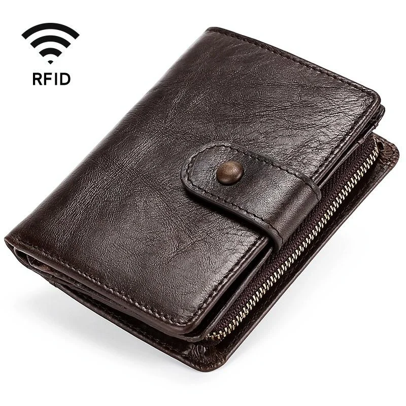 Leather Rfid Wallet - Multi-functional