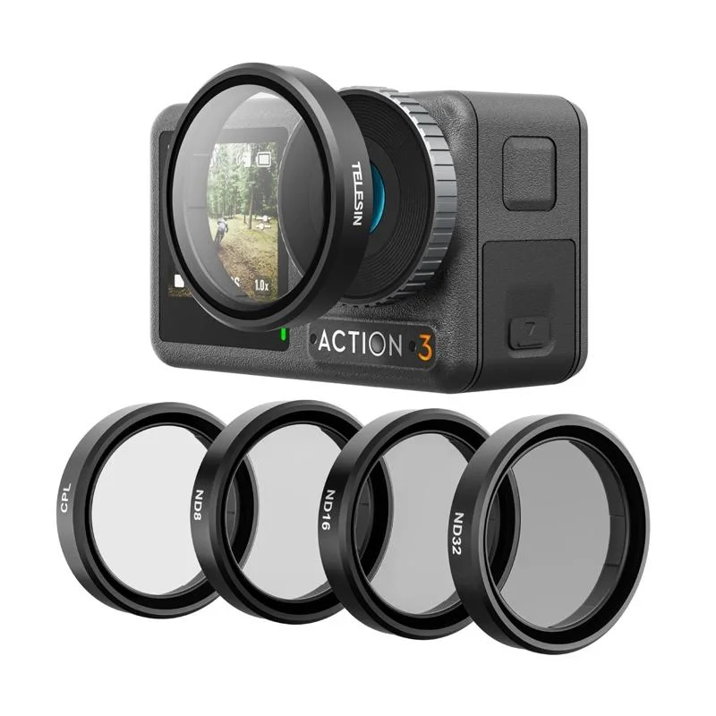 Aluminum Alloy Cpl Filter Set for Dji Action 3 / 4 Lens