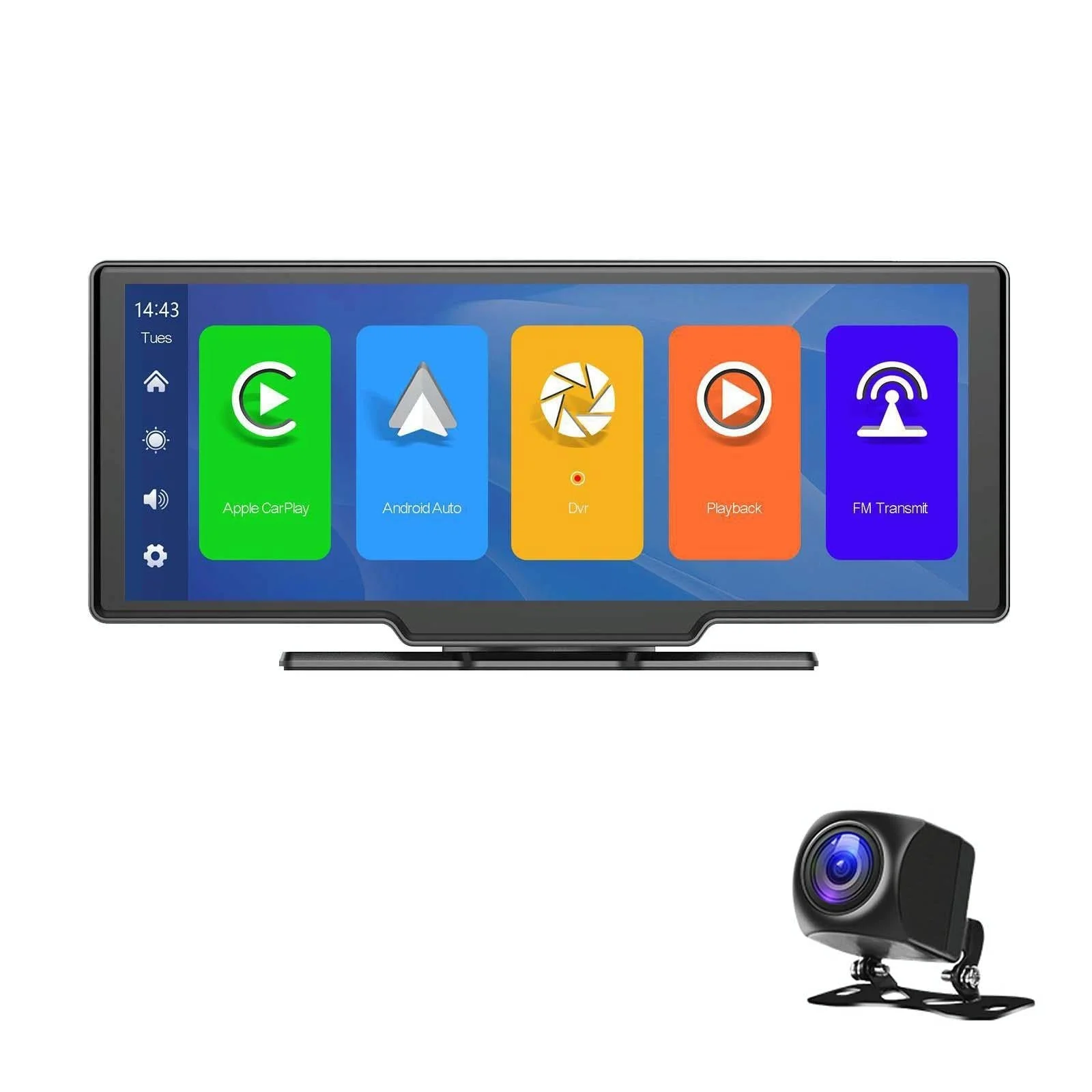 9.3 Hd Wired Smart Player With Wireless Carplay - Split-Screen Display Black