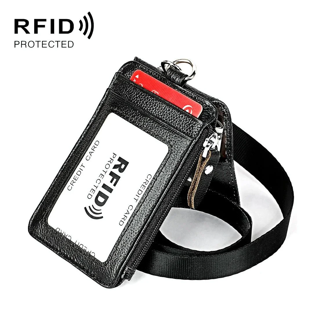 Rfid-blocking Leather Card Holder - Antimagnetic