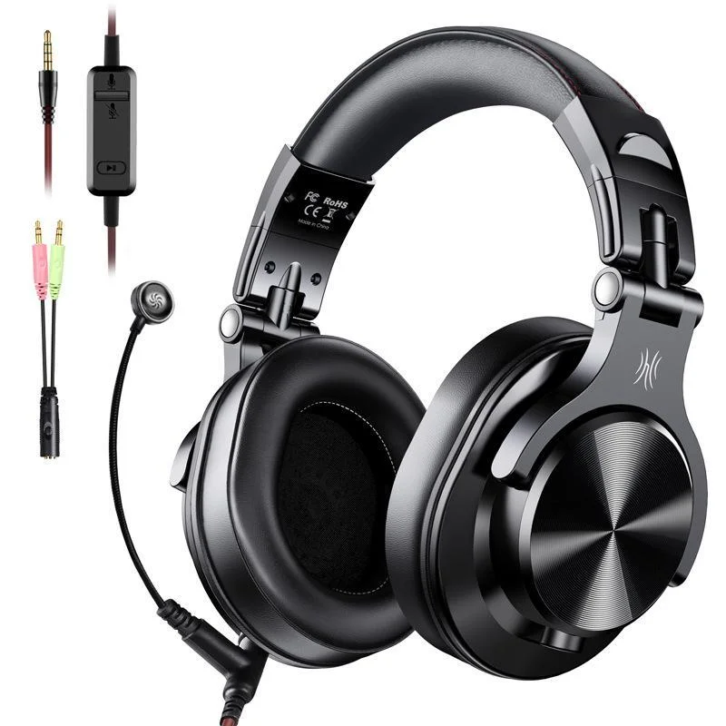 Dj Monitor Headphones With Mic Black
