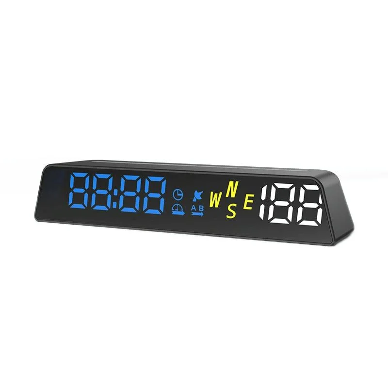 Usb Powered Hd Vehicle Altitude Meter Hud Display - Blue White