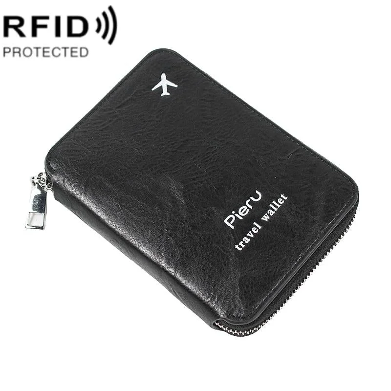 Rfid-blocking Travel Document Pouch - Black