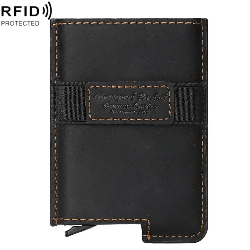 Leather Rfid Credit Card Holder - Secure & Stylish - Black