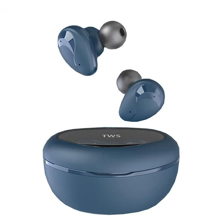 Wireless Bluetooth Headset with Power Display - Mini - Blue