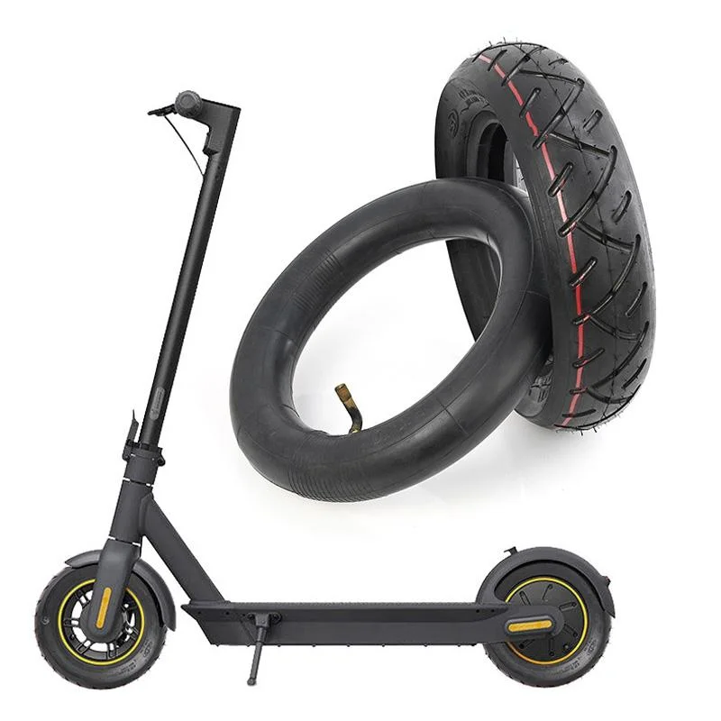 Upgrade your Ninebot Max G30 Scooter with 10x2.5 Inflatable Tire Kit - Black