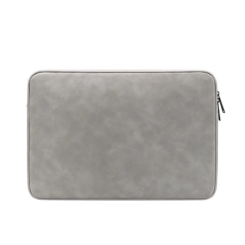 Lightweight Waterproof Lambskin Laptop Sleeve - 13.3 Inches - Gray