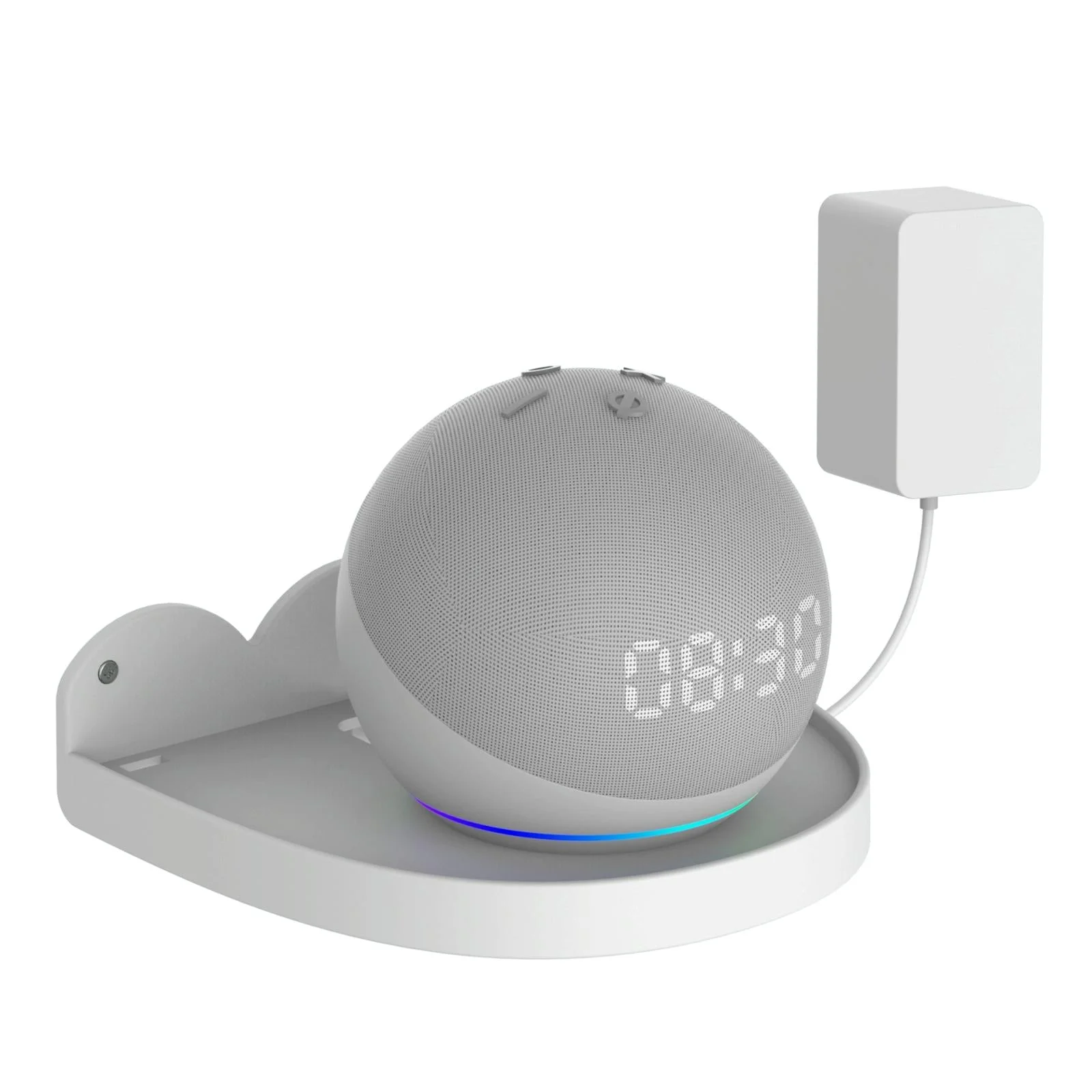 Wall Mount Set for Amazon Echo Dot 4 - 2 Pieces - White