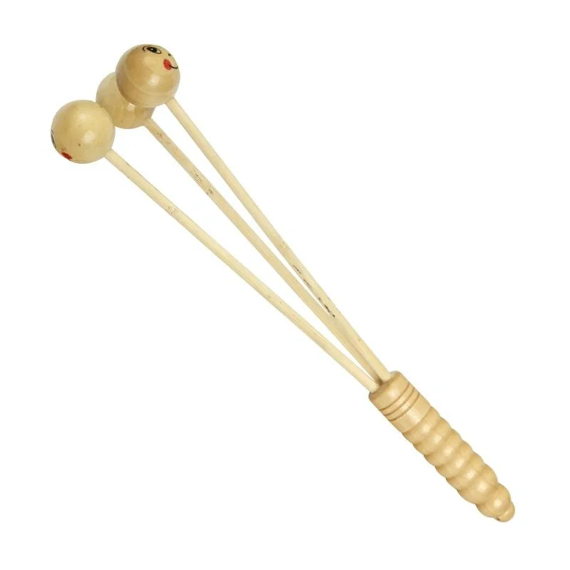 Wooden Smiling Face Knock Back Hammer Multifunctional Health Massage