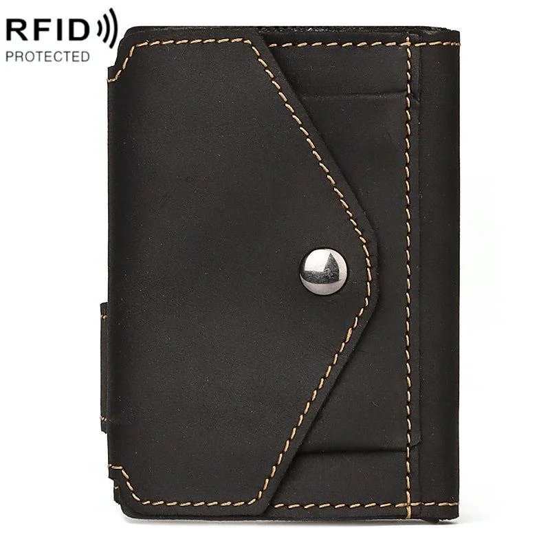 Secure Rfid Credit Card Holder - Compact Design - Black